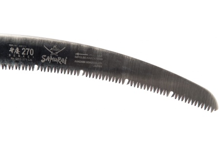 Пила самоочищающаяся изогнутое полотно в чехле, с поясным креплением SAMURAI GKC-270-LH