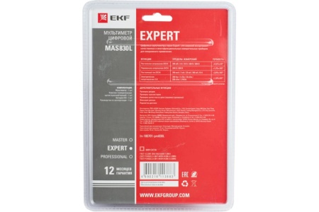 Цифровой мультиметр EKF MAS830L Expert In-180701-pm830L