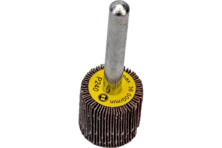 Валик лепестковый со шпинделем (20x20x6 мм; P240) GLOB ЛВШ20x20x6P240