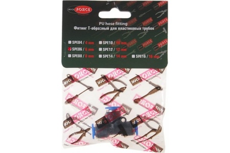 Фитинг T-образный 6 мм для пластиковых трубок ROCKFORCE RF-SPE06