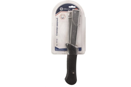 Механический ударный степлер КОБАЛЬТ скобы 6-10 мм, тип 140, обрезиненная рукоятка 790-410