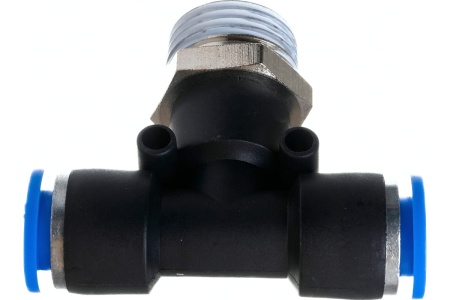 Фитинг Т-образный с наружной резьбой (10 мм; 1/2") для пластиковых трубок ROCKFORCE RF-SPB10-04