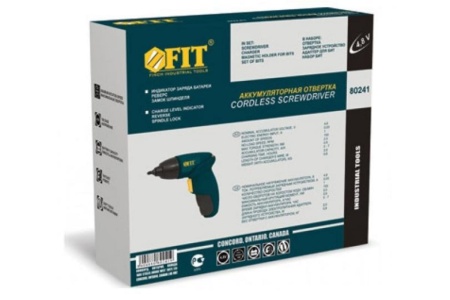 Аккумуляторная отвертка FIT 80241