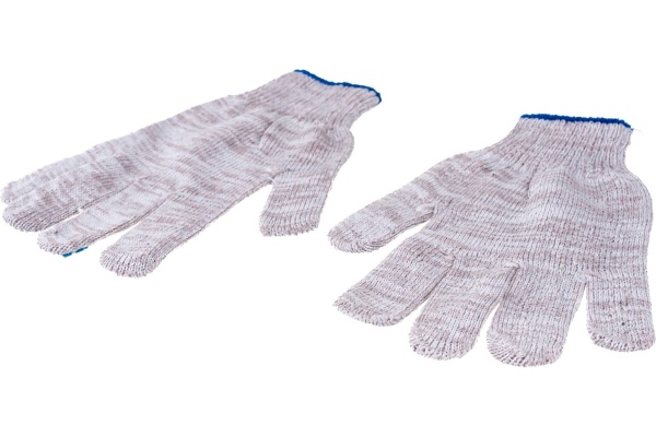 Трикотажные перчатки Россия ПВХ-покрытие Точка, серый меланж, 10 класс 67815