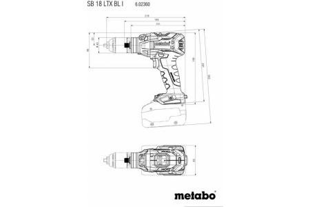 Аккумуляторный ударный винтоверт Metabo SB 18 LTX BL I 602360650