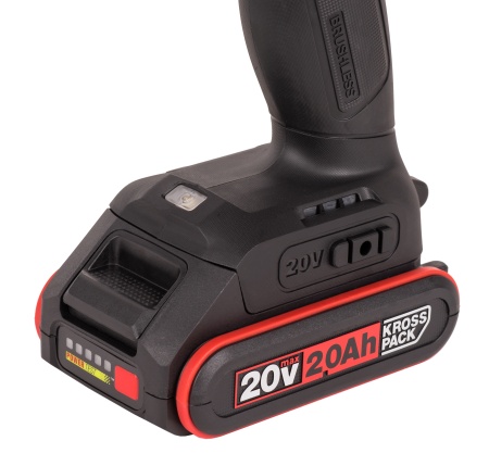 Дрель-шуруповерт аккумуляторная бесщеточная KRESS KU212.1, 20В, 50Нм, 2Ач x2, ЗУ 2А, Сумка + коробка