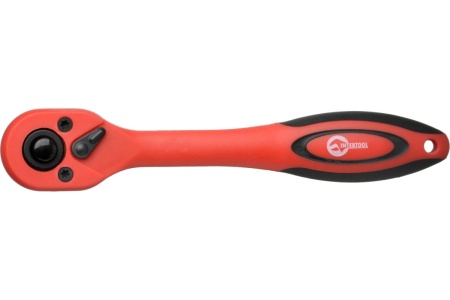 Рукоятка с храповым механизмом INTERTOOL на 72 зуба 1/2 изогнутая Cr-v, Professional HT-2109