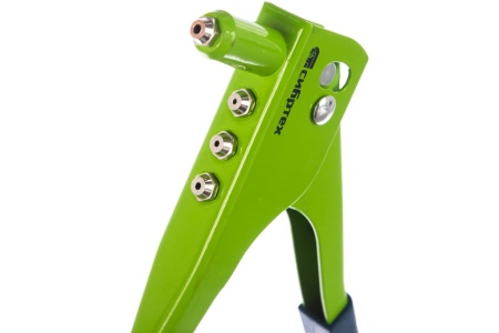 Заклепочник СИБРТЕХ 260 мм, заклепки 2,4-3,2-4,0-4,8 мм 40541