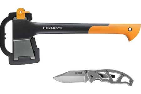 Набор Fiskars: малый плотницкий топор и складной нож Paraframe 1057911