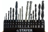 Набор сверл комбинированных STANDARD (16 предметов) Stayer 29720-H16 Набор сверл комбинированных STANDARD (16 предметов) Stayer 29720-H16