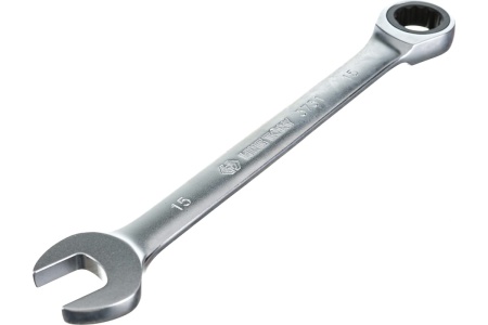 Комбинированный трещоточный ключ 15мм KING TONY 373115M