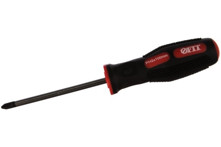 Отвертка с противоскользящими вставками CrV 6х100 РН2 FIT 55114