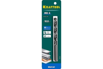 Сверло по металлу HSS-G сталь М2 (10х133 мм) Kraftool 29651-10