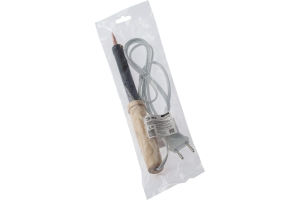 Паяльник с деревянной рукояткой ЭРА ЭПСН 230 В, 100 Вт PLR01100W Б0046955