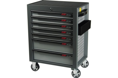 Тележка инструментальная (7 секций, серая, на колесах) JTC S1074 Тележка инструментальная (7 секций, серая, на колесах) JTC S1074