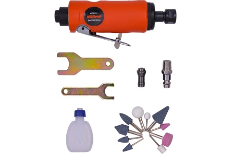 Пневмобормашина AV Steel с набором насадок AV-701814