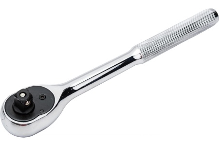 Трещотка с прямой рифленой металлической ручкой ЭВРИКА 3/8 72-зубцовая ER-93872