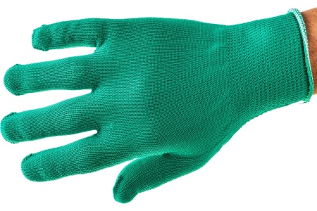 Перчатки Россия нейлон, 13 класс, цвет изумрудный, L 67823