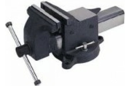 Слесарные тиски, поворотные с губками 6"(150мм), с круглым хватом под вал FORCE 6540606