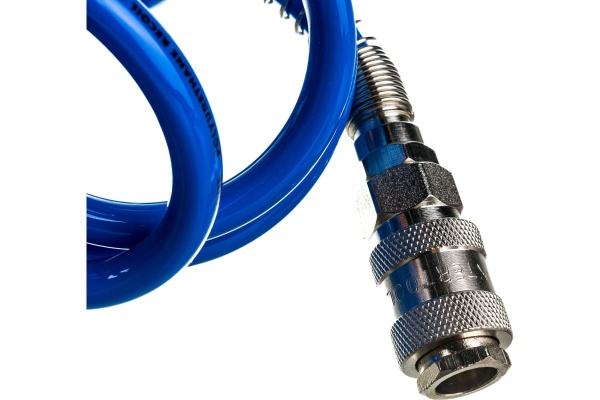 Шланг спиральный полиуретановый с быстроразъемными соединениями (20 м; 6.5х10 мм; 15 бар) INTERTOOL PT-1713