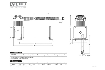 Компрессор Viair, хром 444-C