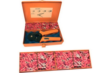 Комплект для обжима кабельных наконечников Fasen HSC8 6-6 кримпер с набором втулок, в ящике для переноски LAS-005D 112750