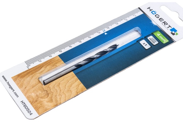 Сверло по дереву (4x70 мм) HOEGERT TECHNIK HT6D524 Сверло по дереву (4x70 мм) HOEGERT TECHNIK HT6D524