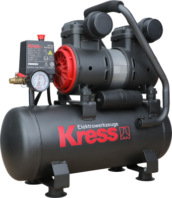 Компрессор воздушный безмаслянный KRESS KP110, 1000 Вт, 8л.