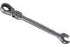 Комбинированный ключ HOEGERT TECHNIK шарнирный с трещоткой 14 мм, 72T, сталь CrV HT1R054