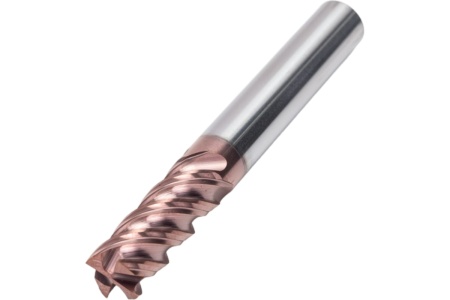 Фреза концевая твердосплавная до 65 НRC Серия 310 (8х20х60 мм; 4-х перая; TiAlSIN; 45 градусов; хв-к 8 мм) Partner 310080