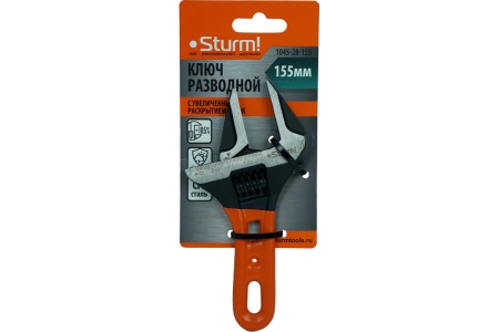 Разводной ключ c короткой ручкой Sturm 155мм 1045-28-155