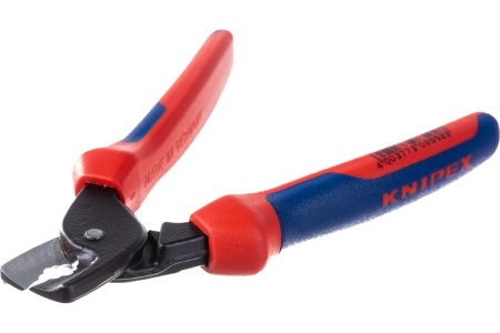 Кабелерез KNIPEX StepCut ступенчатый рез, кабель д. 15 мм, 50 кв.мм,  L-160 мм, двухкомпонентные рукоятки KN-9512160