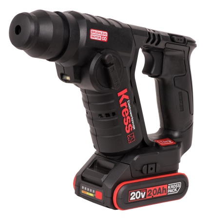 Перфоратор аккумуляторный, бесщеточный KRESS KU380, 20В, 2Ач х2, кейс