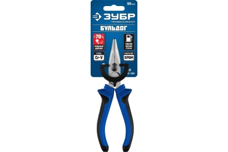 Изогнутые тонкогубцы Зубр БУЛЬДОГ 160 мм, Профессионал 2201-4-16_z02