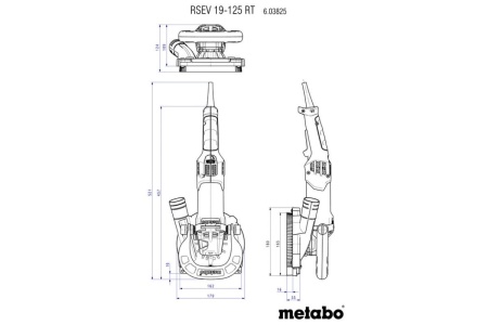 Шлифователь по бетону Metabo RSEV 19-125 RT 603825700
