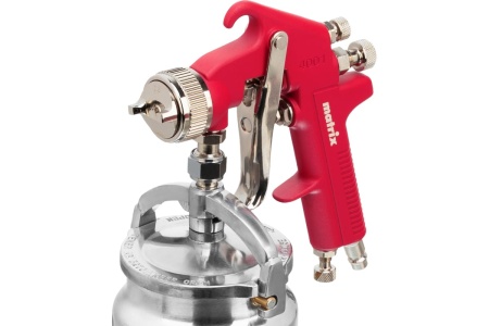 Пневматический краскораспылитель с нижним бачком MATRIX HP, 1 л, сопло 1.8 мм 57323