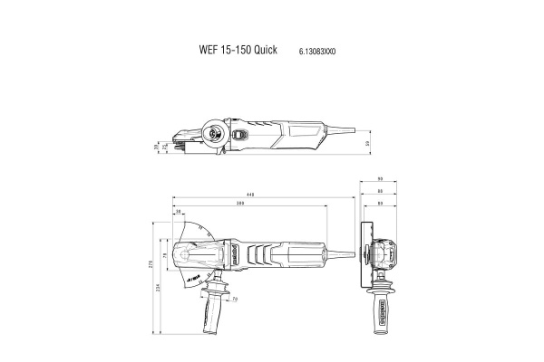 Угловая шлифмашина Metabo WEF 15-150 Quick 613083000