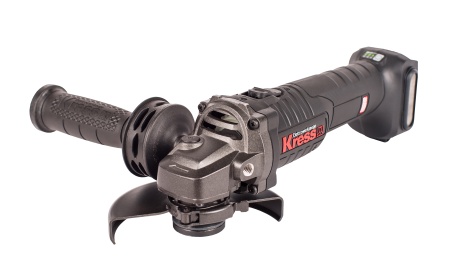 Угловая шлифмашина аккумуляторная KRESS, KU801, 20В, 125мм, 4Ач х2, ЗУ 6А, кейс