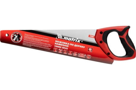 Ножовка по дереву 400 мм,7-8 TPI, зуб-3D, каленый зуб,тефл.покр.полотна, 2-х комп..рук-ка MATRIX 23549