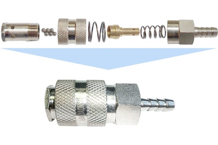 Шланг для компрессора, быстросъемный, фитинги рапид ЕВРО,10x16 мм / 20АТМ , длина 15 м Andycar HPC-1015-TPES