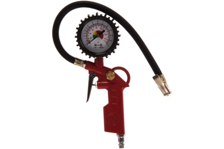 Пневматический пистолет для подкачки колес с манометром 63мм INTERTOOL PT-0504