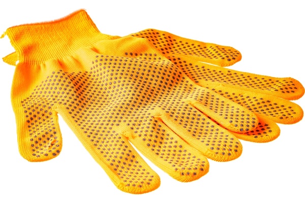 Перчатки Россия нейлон, ПВХ точка, 13 класс, оранжевые, XL 67845