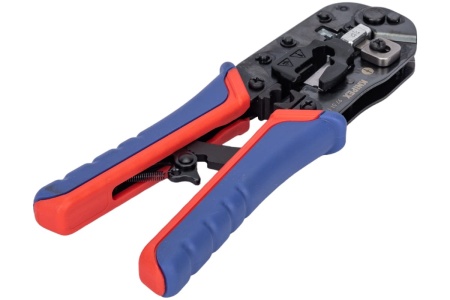 Пресс-клещи для штекеров RJ 45 Knipex 3-в-1, кол-во гнёзд: 1, 8-пин 8P8C, резка и зачистка кабеля, 190 мм KN-975113