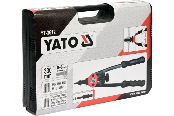 Заклепочник YATO для резьбовых заклепок М5-М12 YT-3612