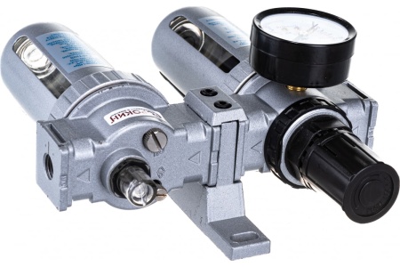 Фильтр влагоотделитель с редуктором и лубрикатором 1/4" Сорокин 2.206 Фильтр влагоотделитель с редуктором и лубрикатором 1/4" Сорокин 2.206