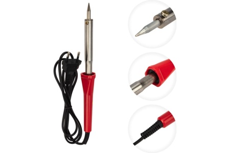 Паяльник с нихромовым нагревателем, долговечное жало 220В 80Вт PROconnect 12-0125-4