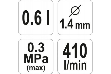 Пистолет-распылитель с верхним бачком YATO YT-2340