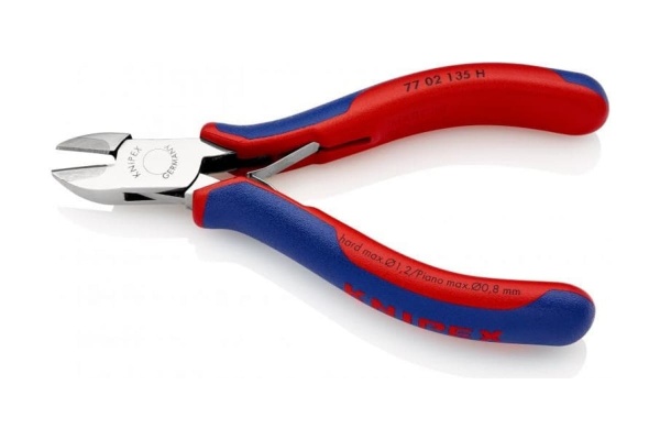 Бокорезы для электроники KNIPEX  из твёрдых сплавов, круглая головка, с фаской KN-7702135H