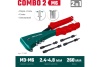 Комбинированный литой заклепочник KRAFTOOL Combo2-M6 в кейсе, 2 вида заклёпок 31180