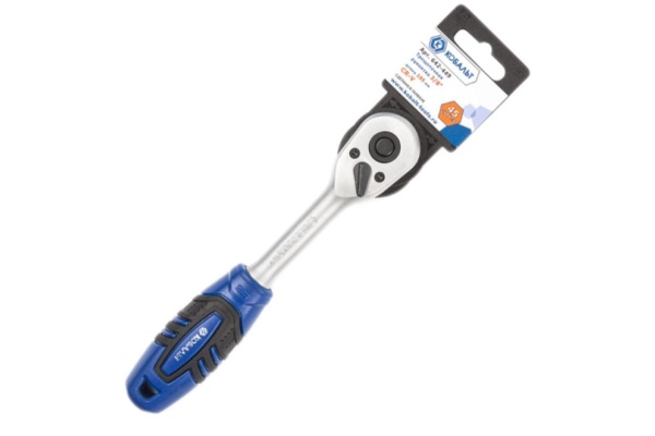 Трещоточная рукоятка 3/8, 195мм, 45зубьев КОБАЛЬТ 642-449 Трещоточная рукоятка 3/8, 195мм, 45зубьев КОБАЛЬТ 642-449